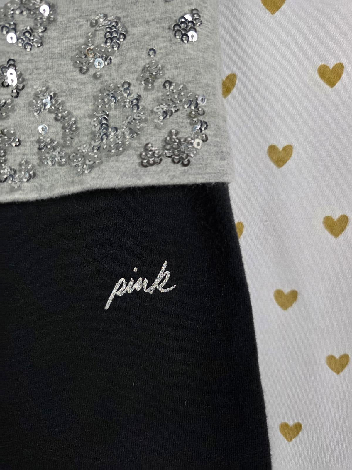 Victorias Secret PINK Rare BLING CHEETAH Foldover Yoga Pants Flare XS Sequined