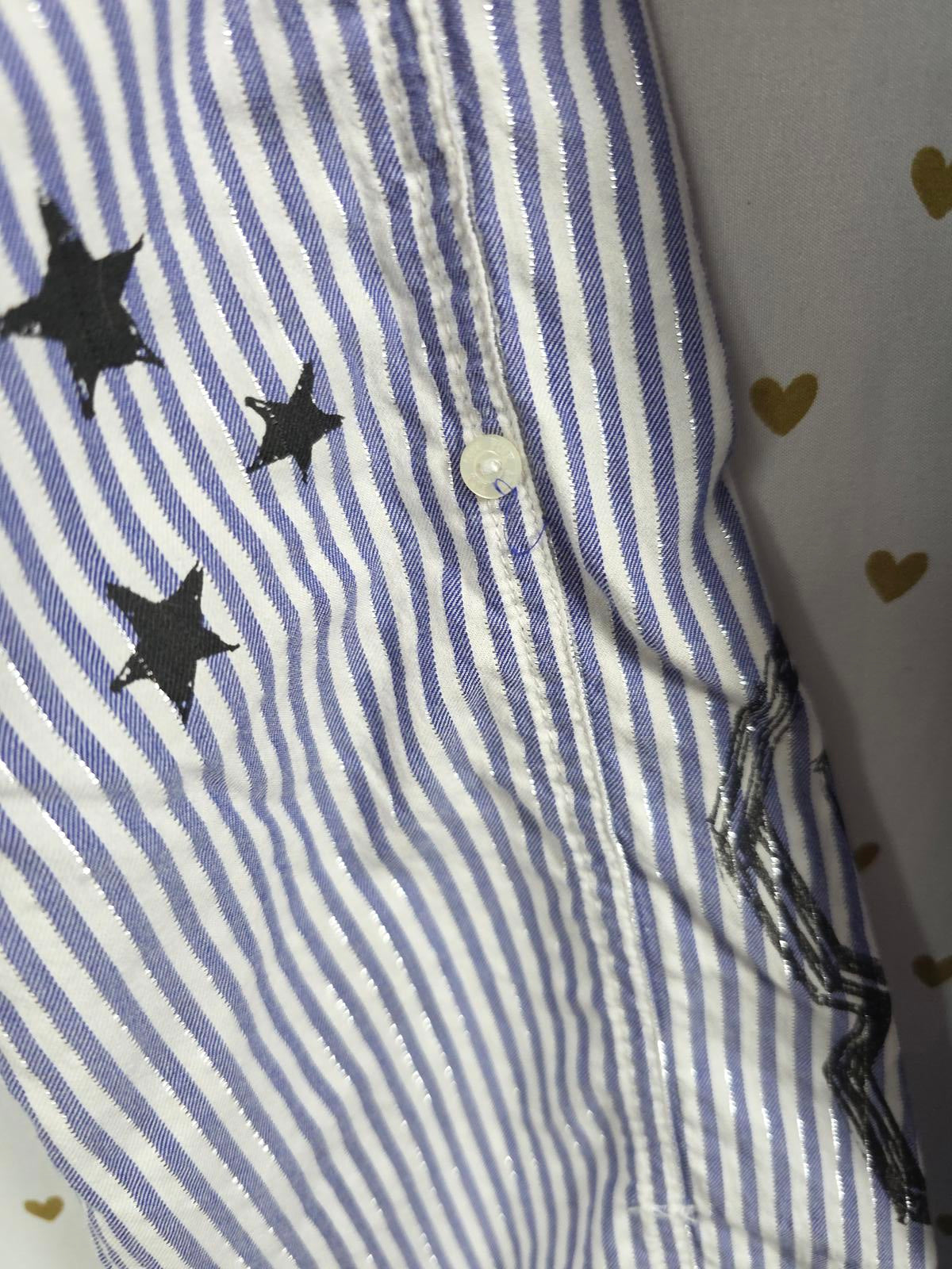 Victorias Secret VINTAGE Y2k Striped Sleep Pajama Pants Blue XS PJ doodle