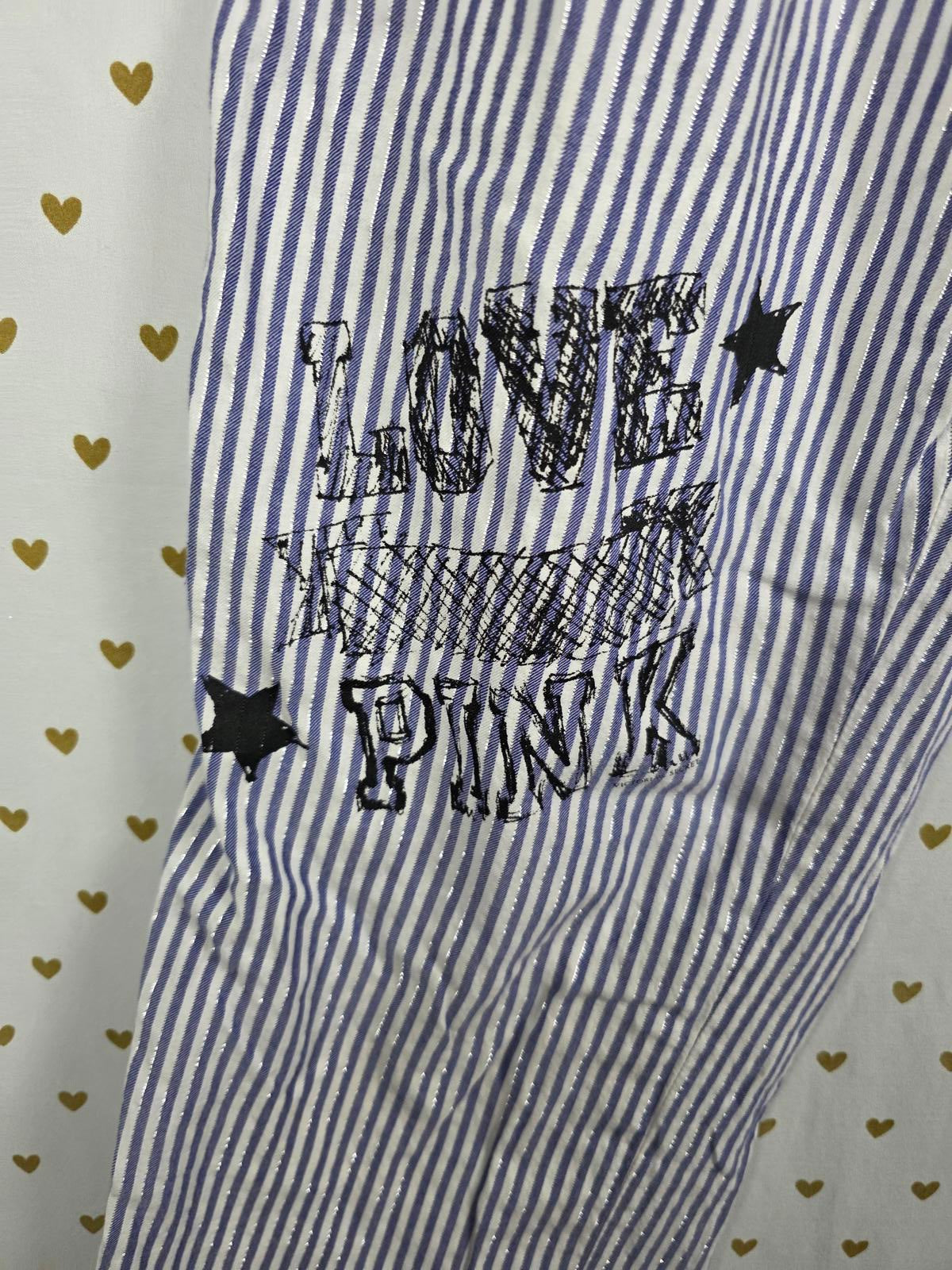 Victorias Secret VINTAGE Y2k Striped Sleep Pajama Pants Blue XS PJ doodle