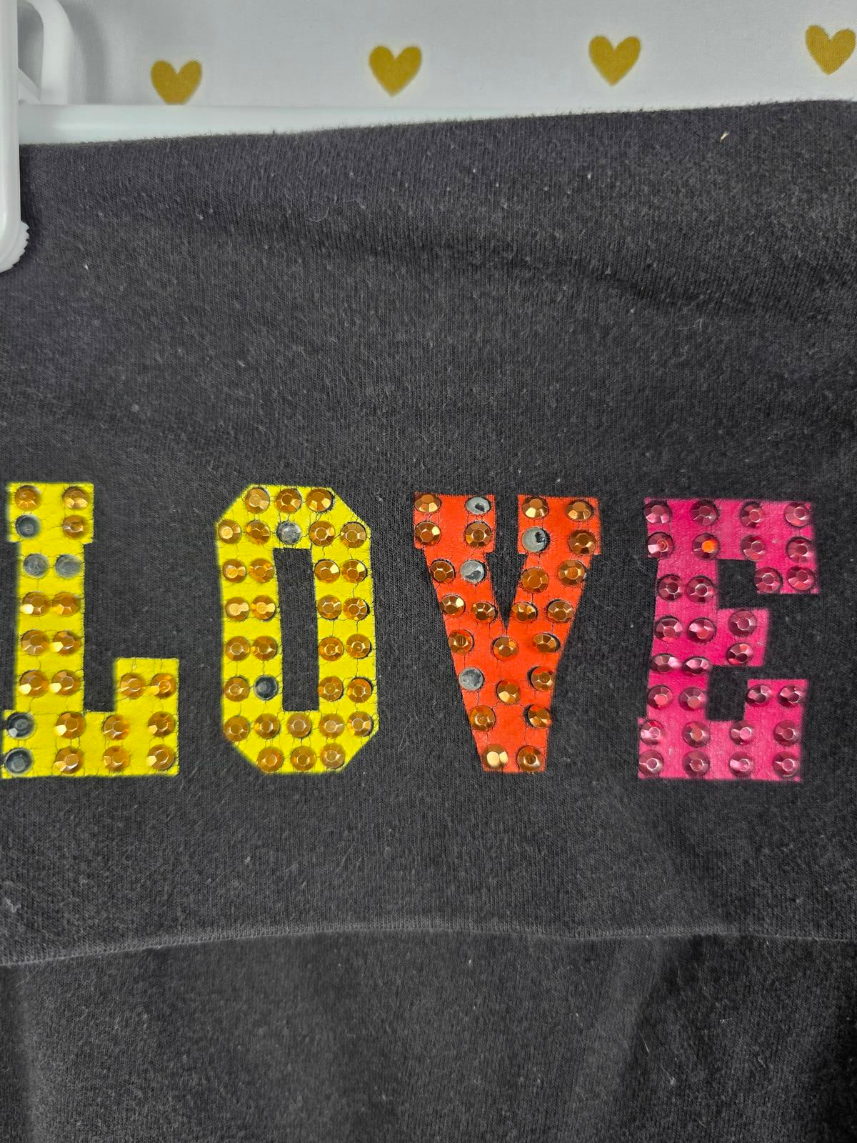 Victorias Secret PINK RARE VTG RAINBOW BLING FOLDOVER Yoga Pants Heart Breaker