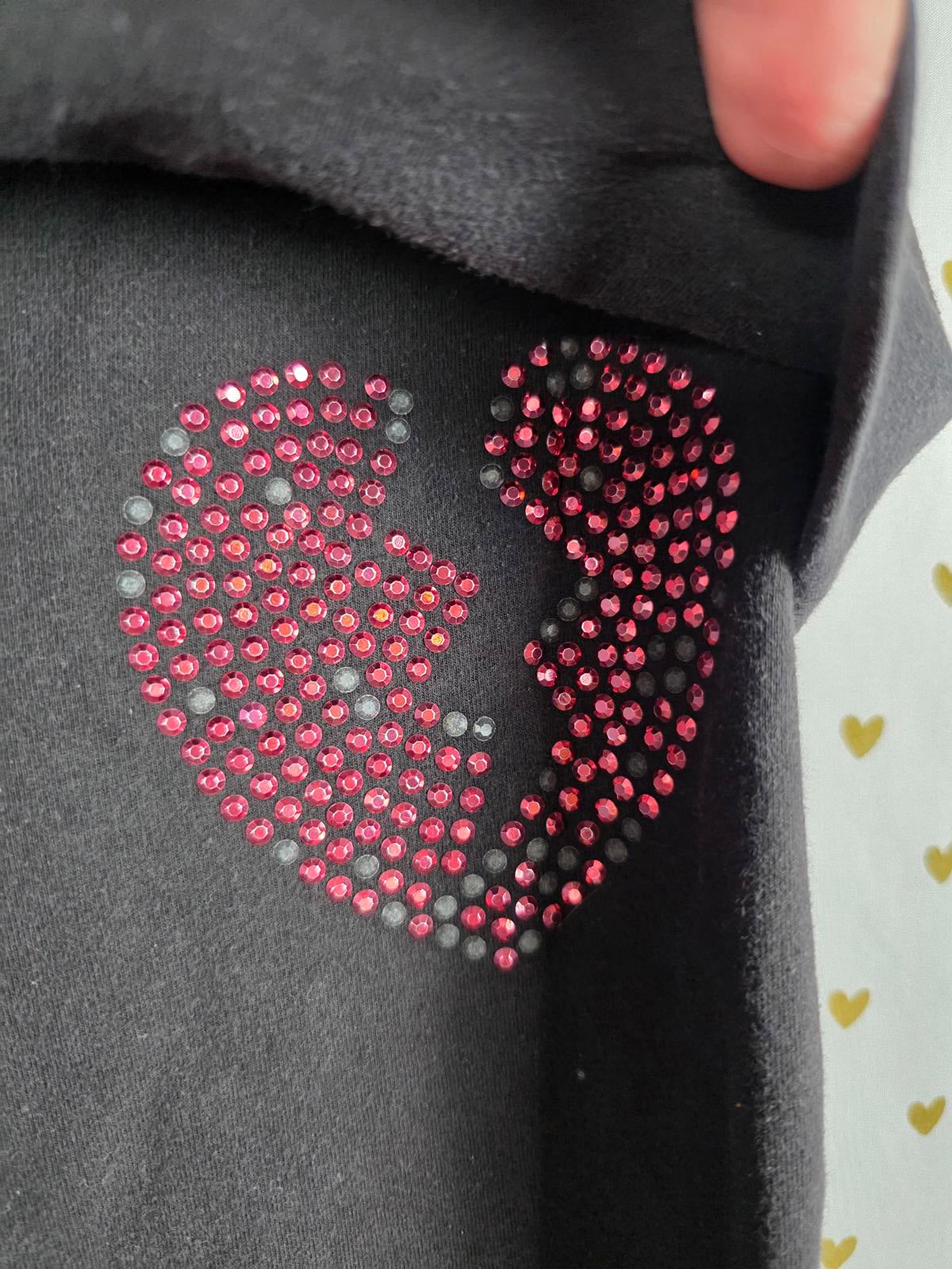 Victorias Secret PINK RARE VTG RAINBOW BLING FOLDOVER Yoga Pants Heart Breaker