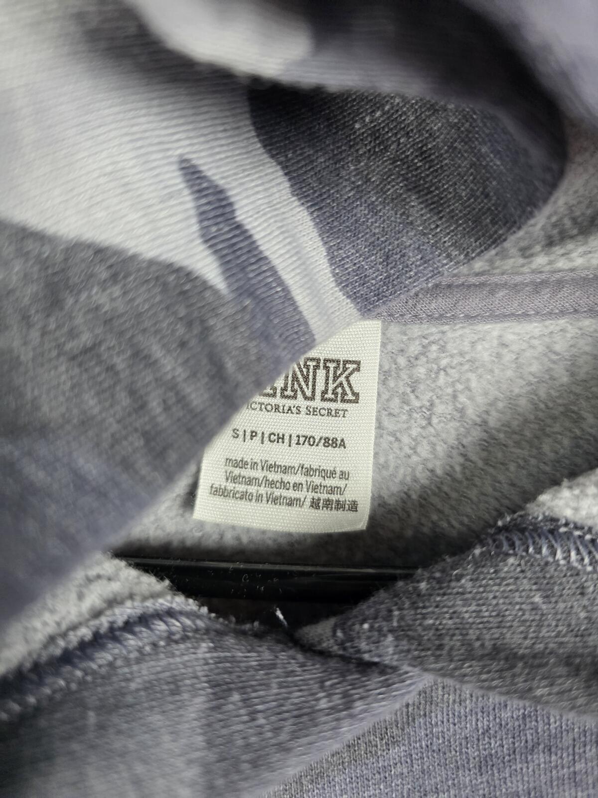 Victorias Secret Pink Grey Camo Camouflage Pullover Hoodie Sweater Small Oversiz