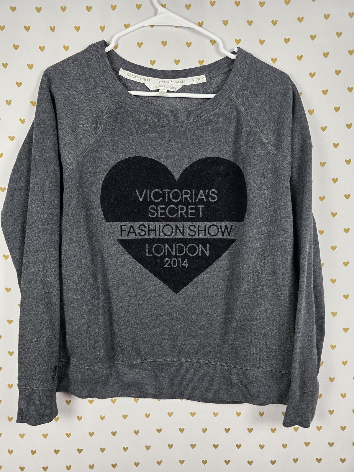 Victorias Secret FASHION SHOW LONDON 2014 Sweater Crew Grey MEDIUM