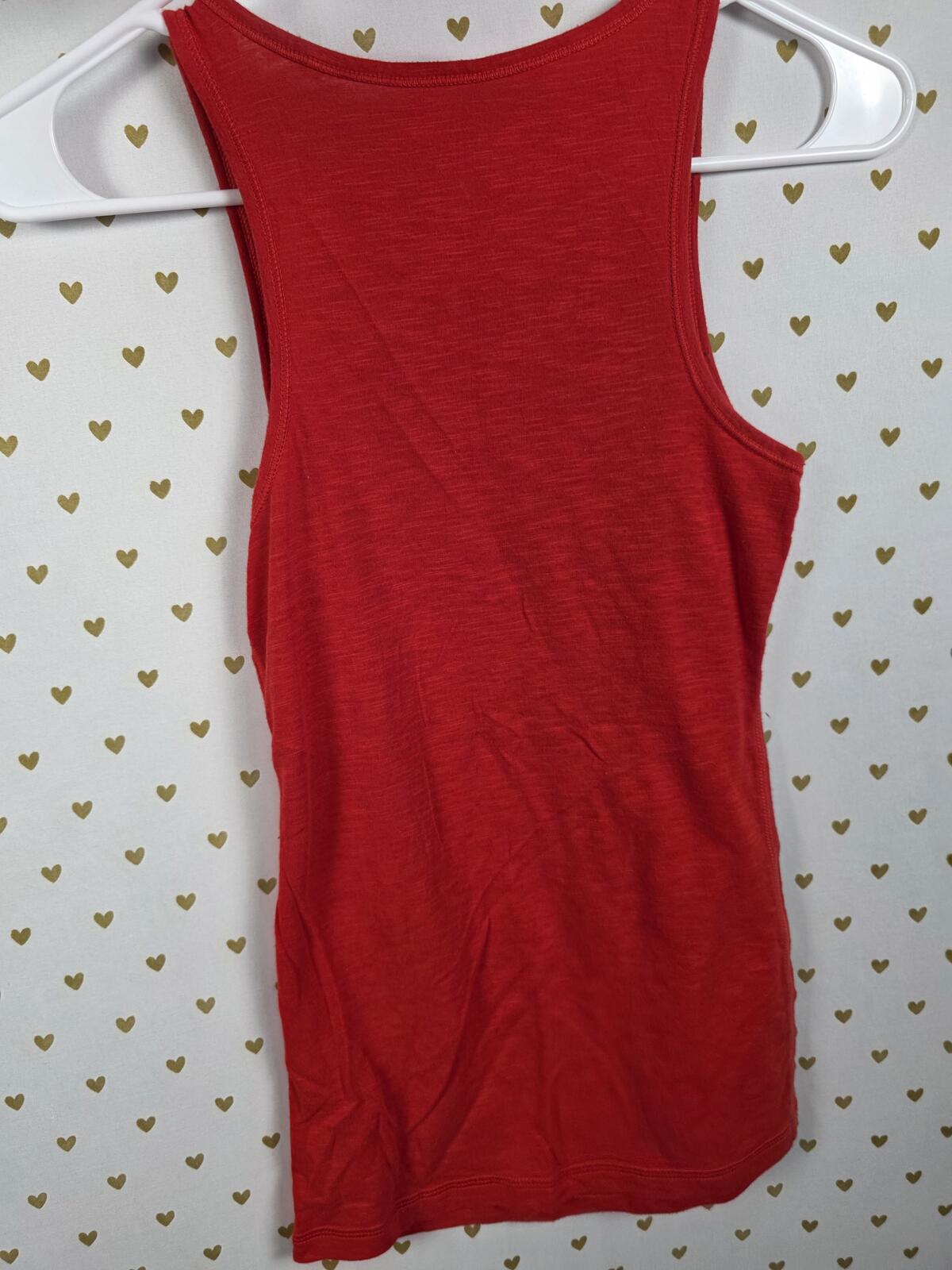 Victorias Secret VINTAGE Tank top BLING Glitter Muscle TEE I LOVE VS XS