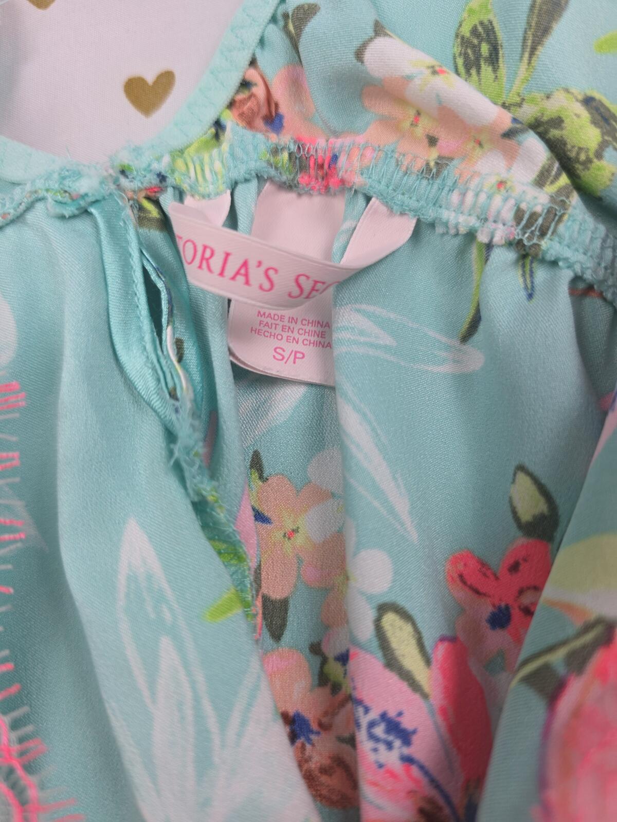 Victorias Secret Vintage Floral Satin Lace Teddy Nightie Lingerie SMALL