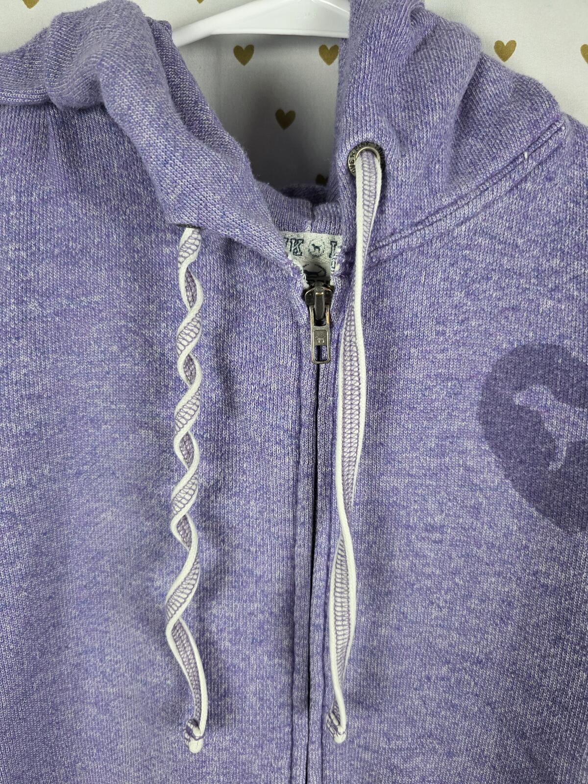 Victorias Secret Pink Vintage Purple Sweats Hoodie Jacket 86 LOVE Set MEDIUM SM