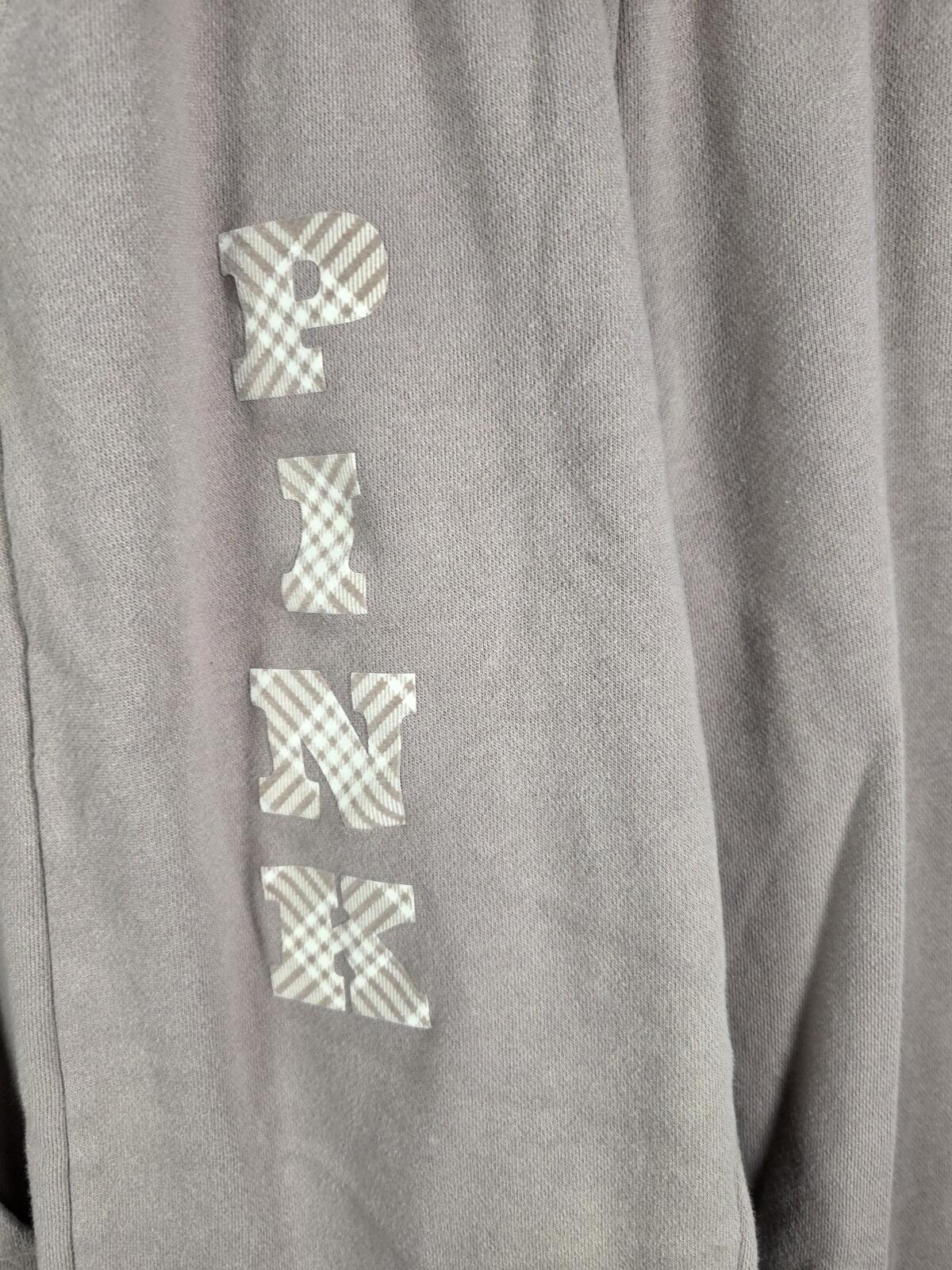 Victorias Secret Pink Brown Hoodie Sweater and Sweats SET 2pc Outfit SMALL MED