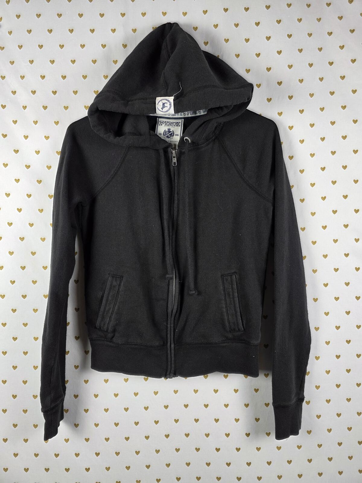 Victorias Secret Pink FULL ZIP Heart Sunshine Logo Vintage y2k XS