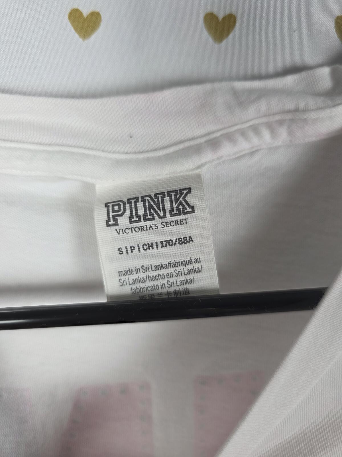 Victorias Secret PINK BLING Studded TEe Shirt & NWT Leggings Yoga Pants SET SM M