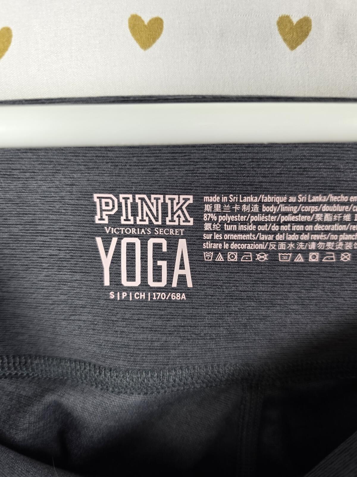 Victorias Secret PINK BLING Yoga Pants Logo Sequined Leggings SMALL
