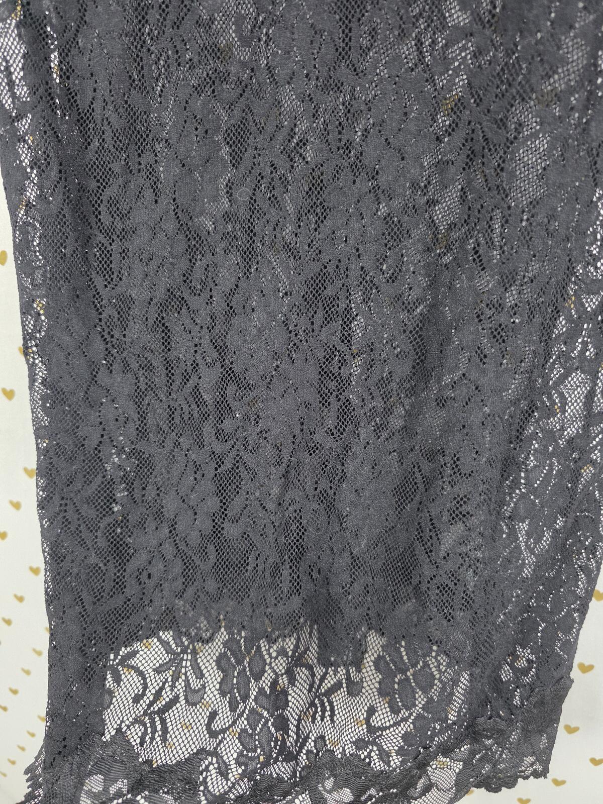 Victorias Secret Black Sexy Sheer Stretchy Lace Nightie Very Sexy MEDIUM
