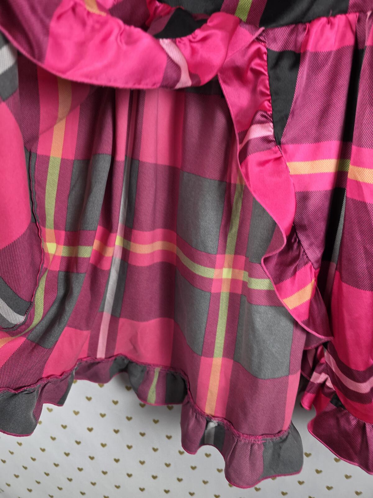 Victorias Secret Vintage Plaid Satin Ruffled Babydoll 90's Y2k Nightie Medium
