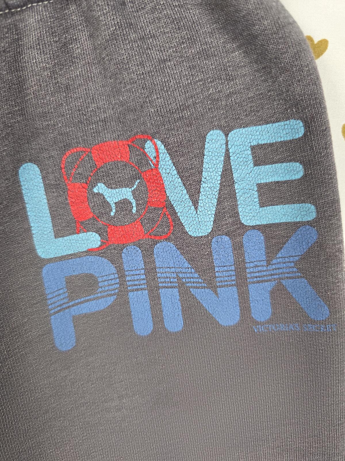 Victorias Secret LOVE PINK Grey Lifeguard Sweat Shorts VINTAGE Sweats Medium