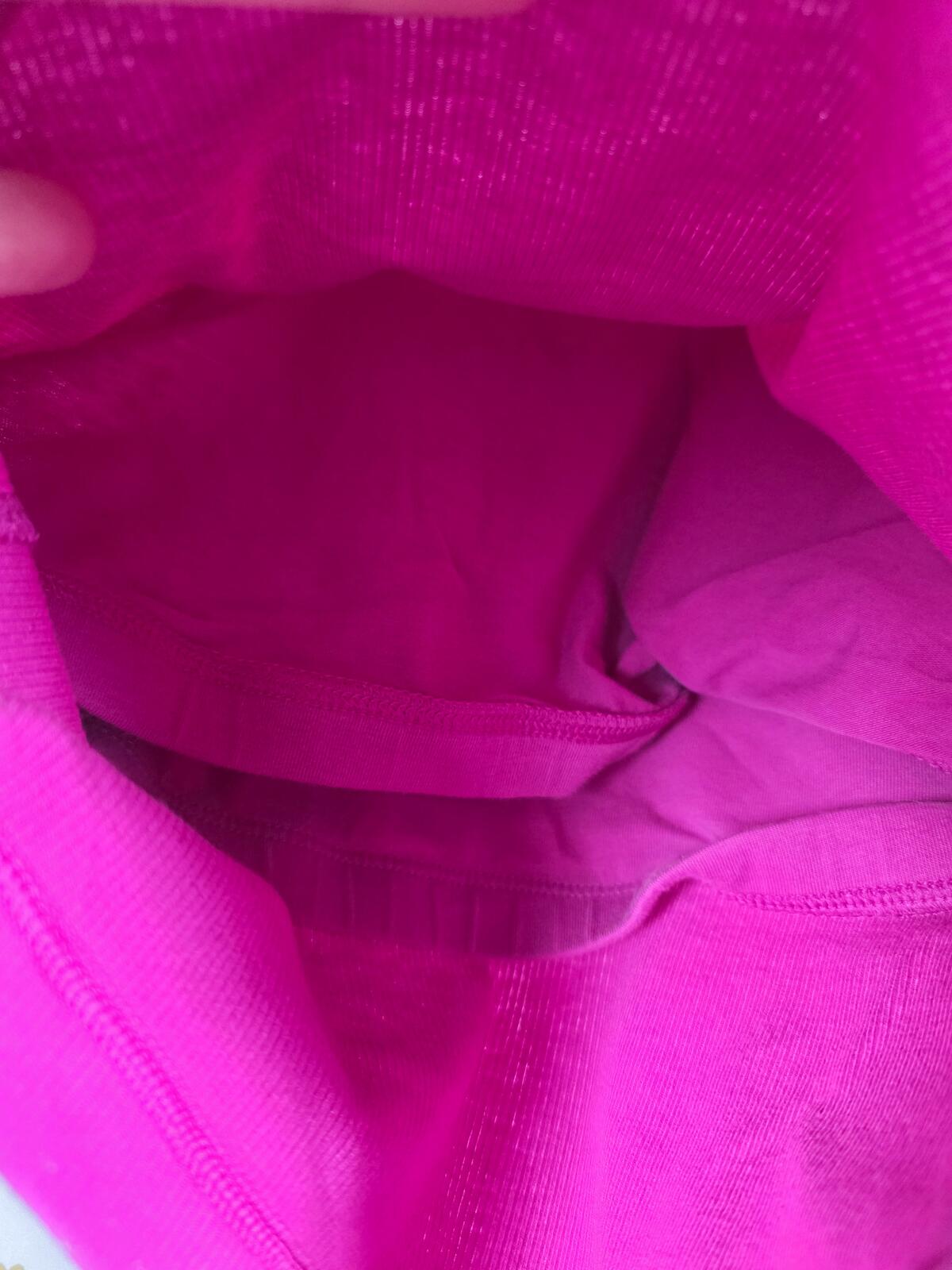Victorias Secret PINK Striped Textured shelf Bra Tank Top Purple SMALL