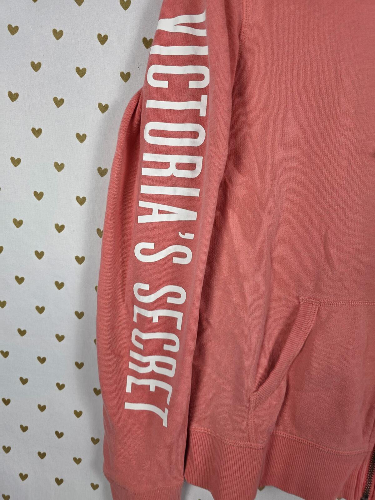 Victorias Secret Full zip V Logo Hoodie Jacket SMALL