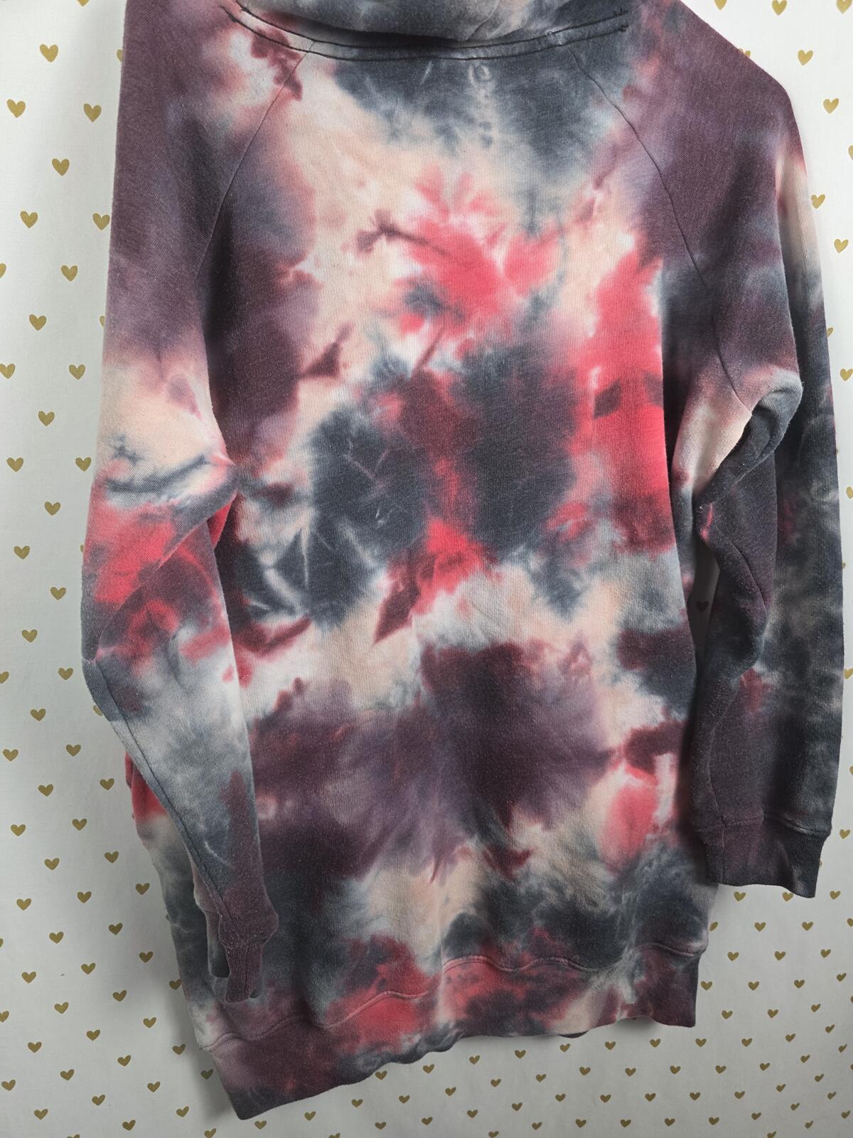 Victorias Secret Pink Tye Dye SWEATER DRESS Oversized Hoodie Long XS