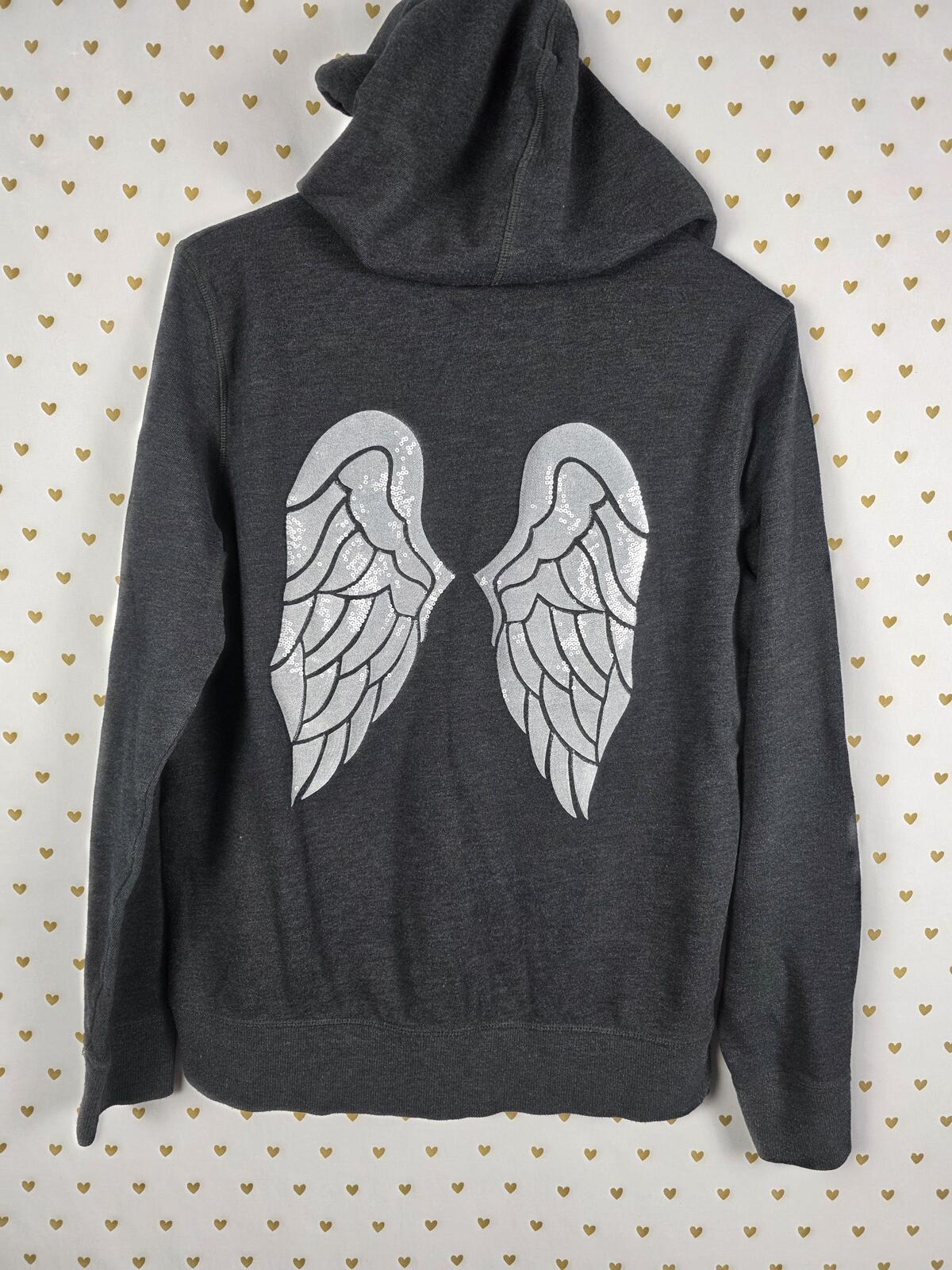 Victorias Secret  BLING WINGS Hoodie Jacket Full ZIp Jacket Sequined MEDIUM