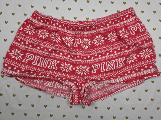 Victorias Secret PINK RED I ONLY SLEEP IN  Sleep Shorts Boxers Pajama Bottoms XS