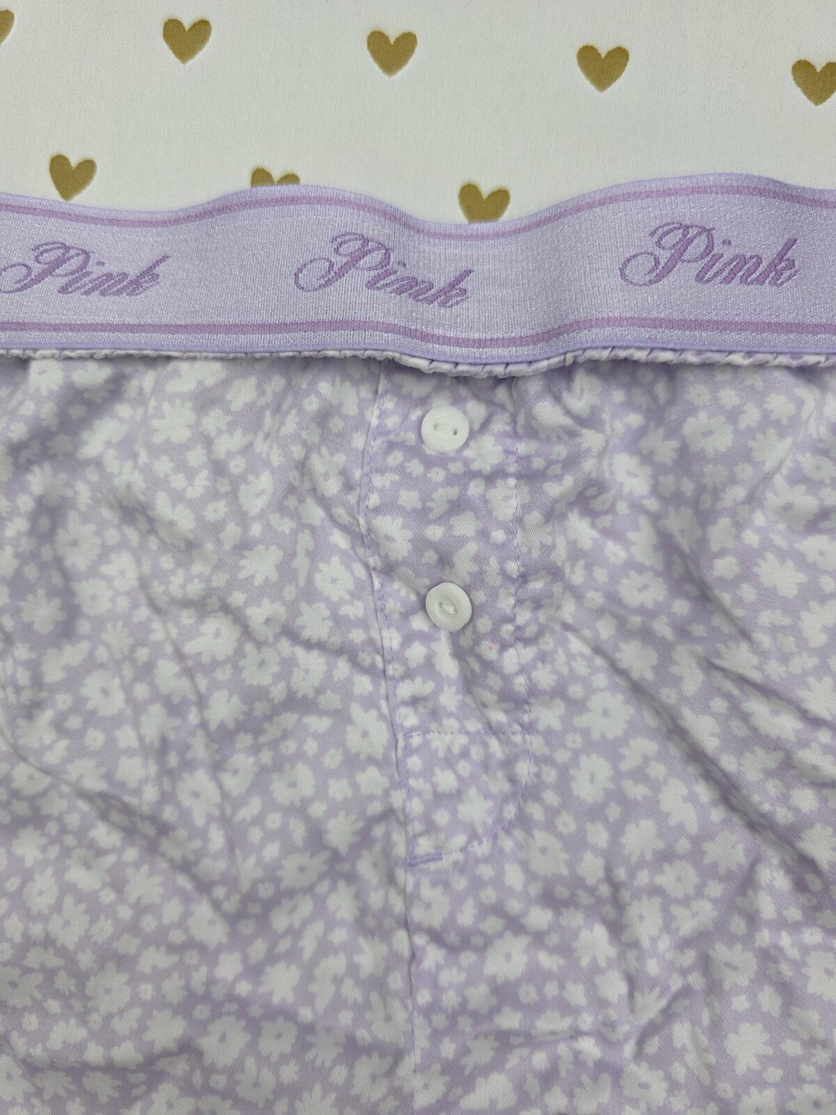 Victorias Secret PINK Purple Silky XS Sleep Shorts Boxers Pajama Bottoms
