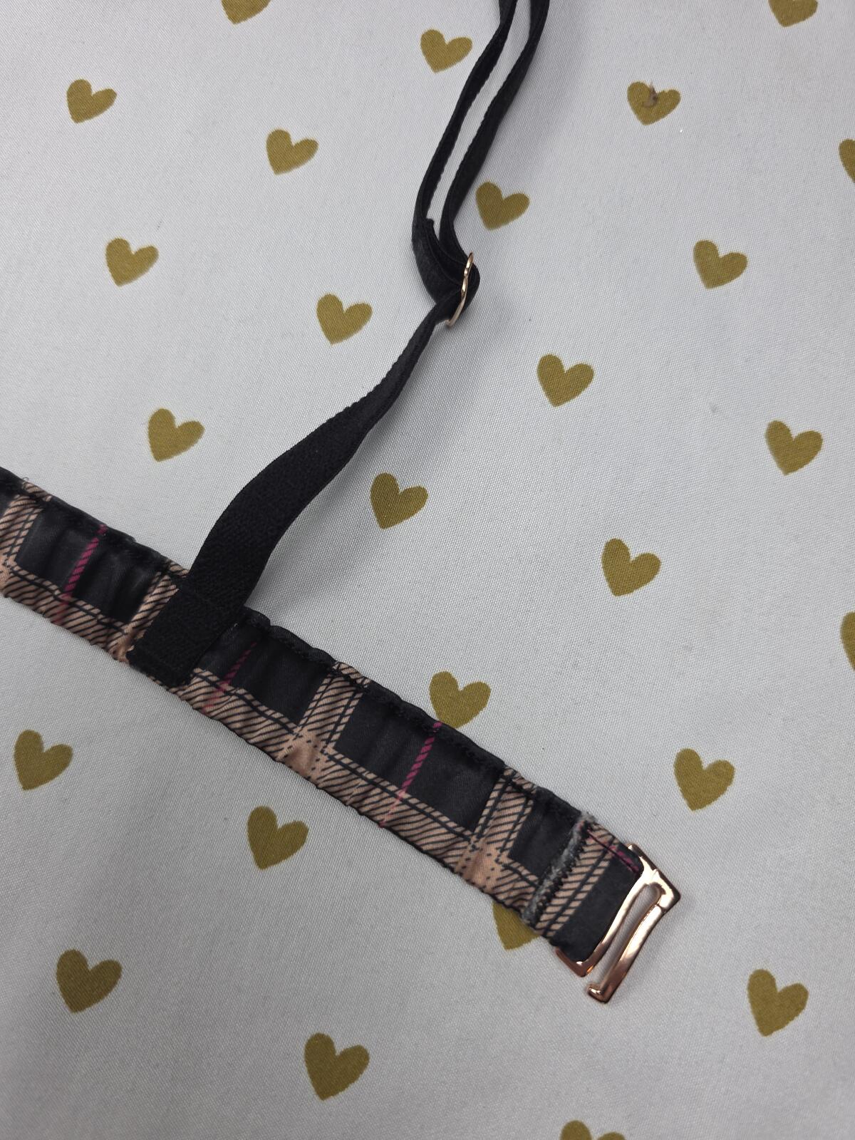 Victorias Secret  Satin Plaid Sexy Bralette Bra Top Tank  XL