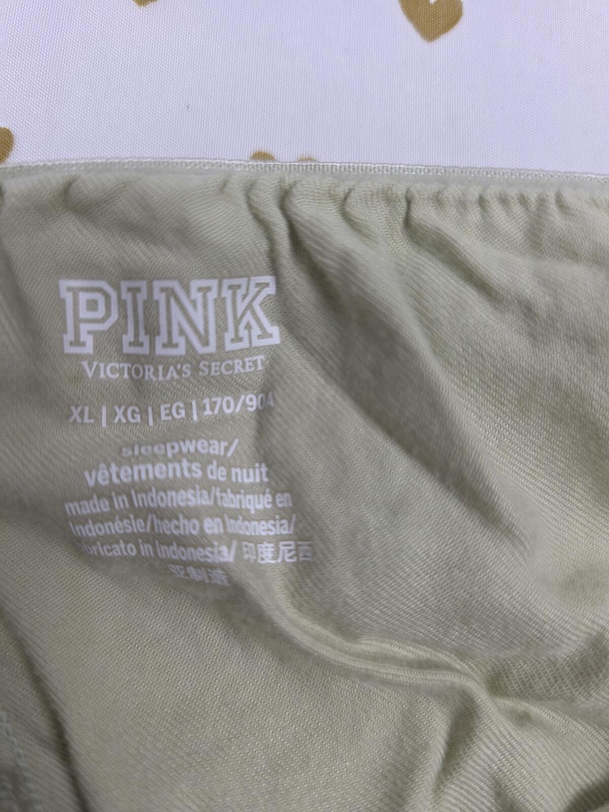 Victorias Secret PINK GOLD SMILEY XL Sleep Shorts Boxers Pajama Bottoms