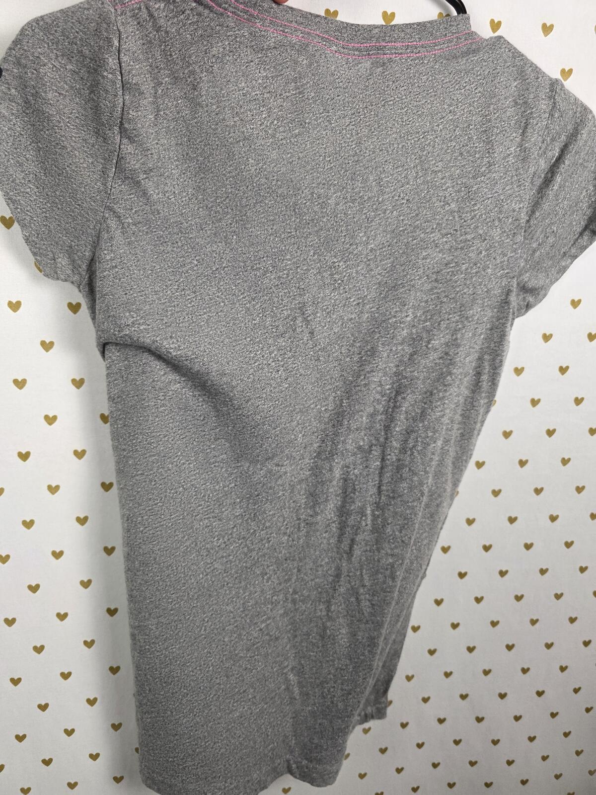 Victorias Secret PINK GO TEAM Grey Vintage y2k Logo Tee shirt MEDIUM