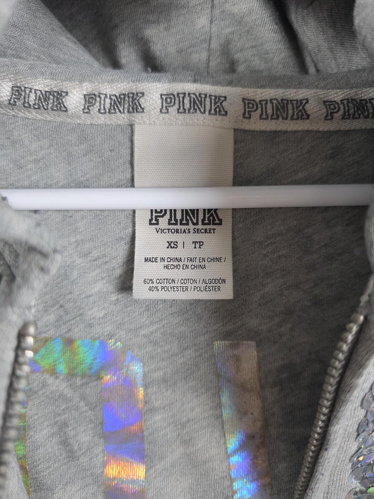 Victorias Secret Pink BLING 2013 FASHION SHOW FULL Sequined Silver Jacket XS
