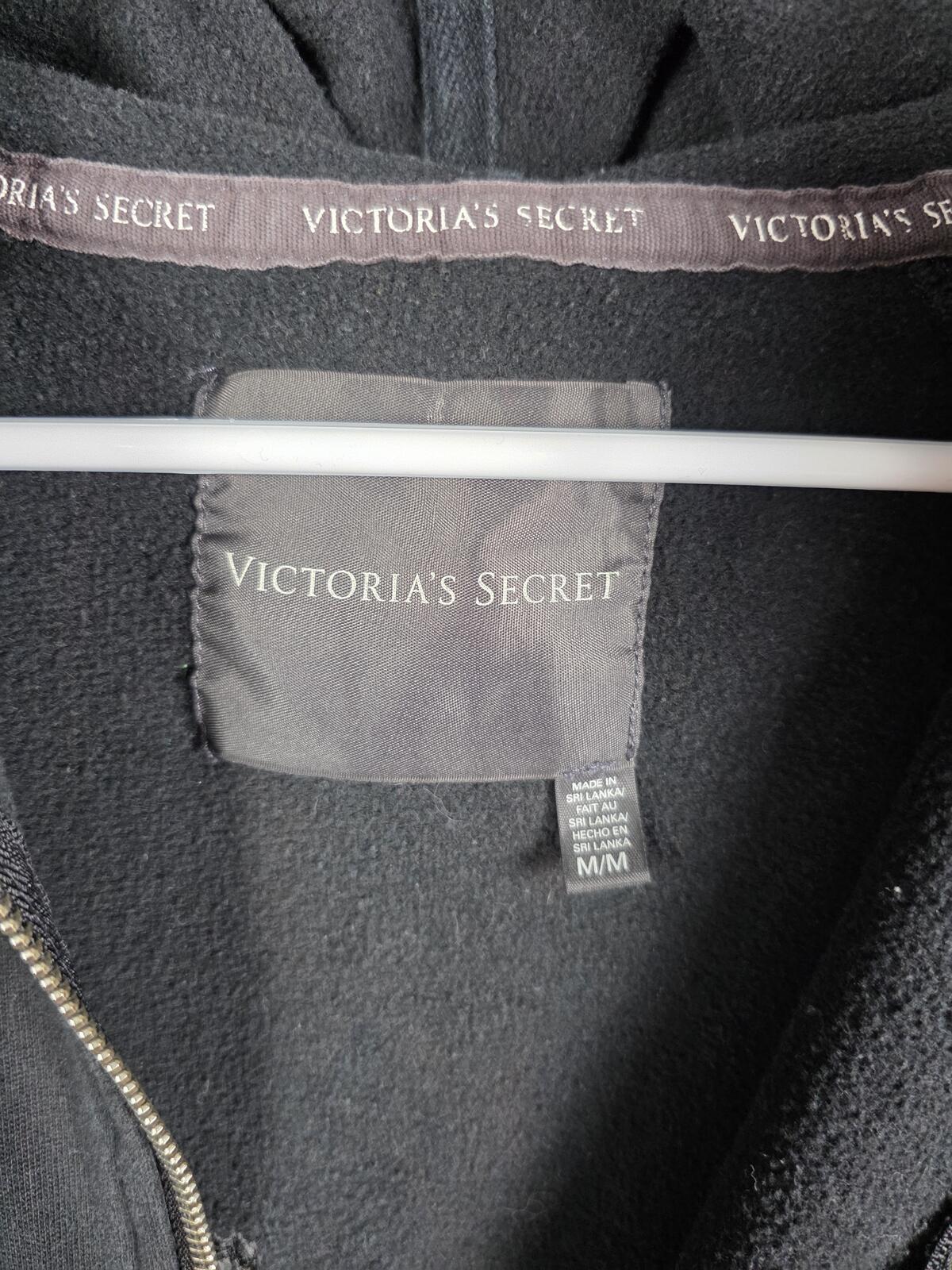 Victorias Secret WINGS Bling LOVE Sequined Full Zip Hoodie Jacket MEDIUM