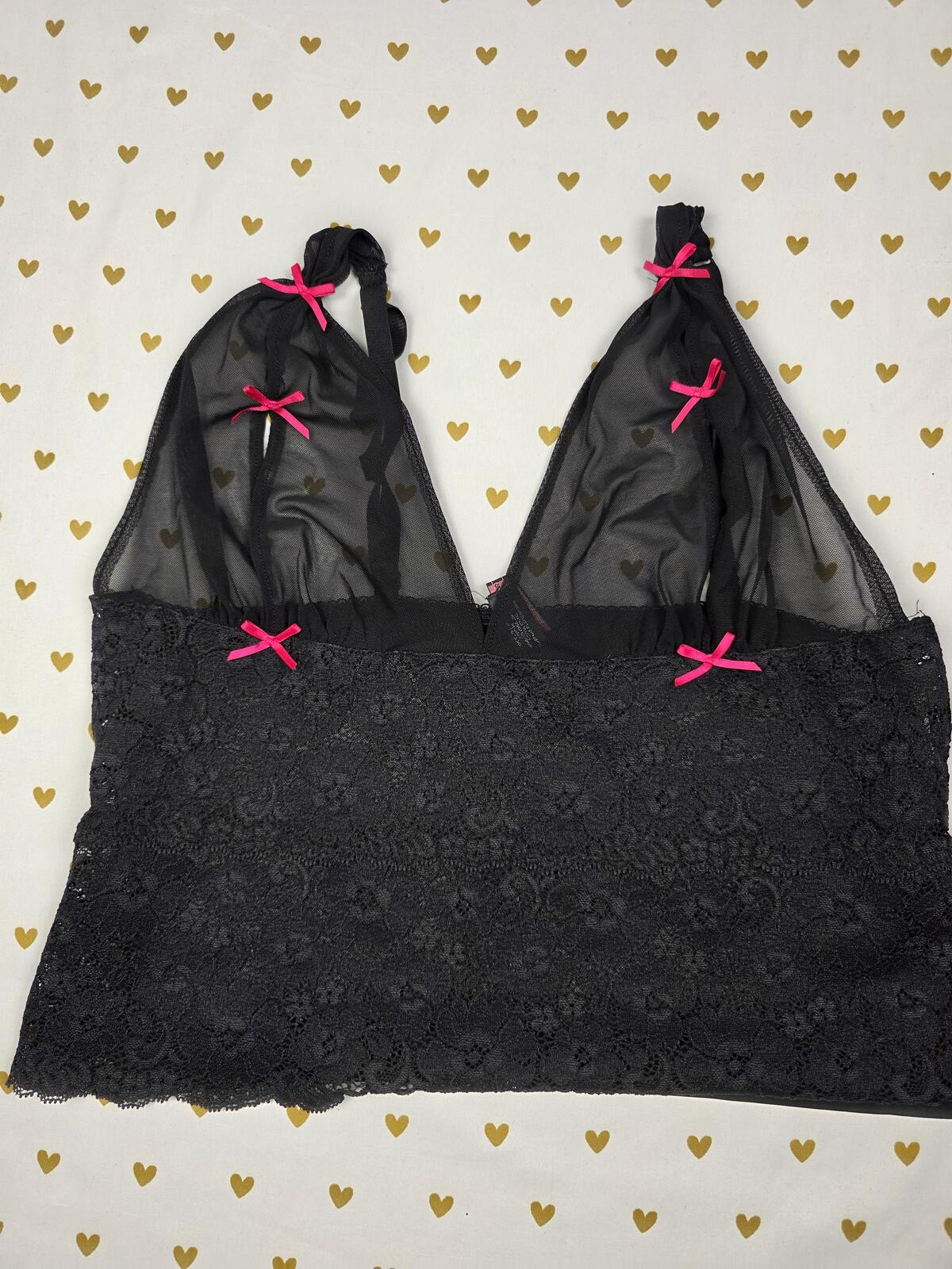 Victorias Secret SEXY LITTLE THINGS Peek A Boo Tank Top Babydoll Sheer MEDIUM