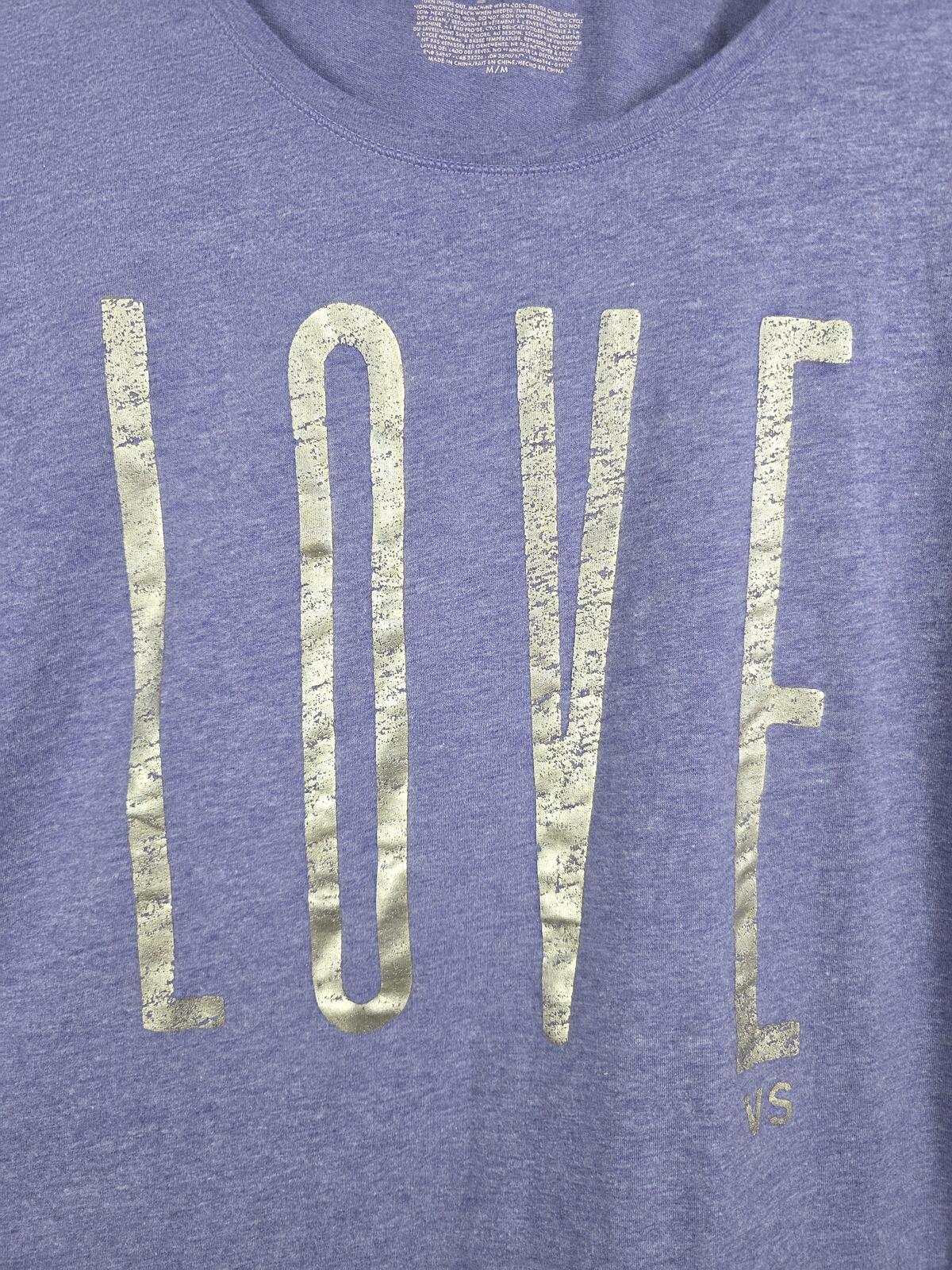 Victorias Secret Purple Super Soft LOVE logo Sleep Dress Nightgown Pajama Med