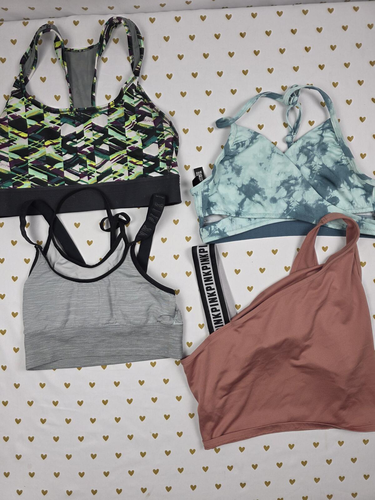 Victorias Secret lot of 4 Small Sports Bras Active Tank Tops Exercise Support