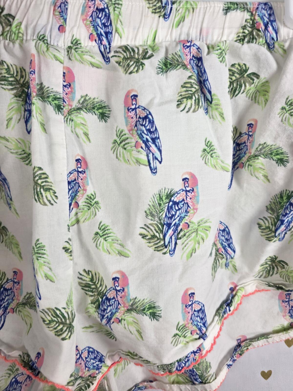 Victorias Secret Floral Jungle Bird Sleep Shorts Boxers Pajama Bottoms Large