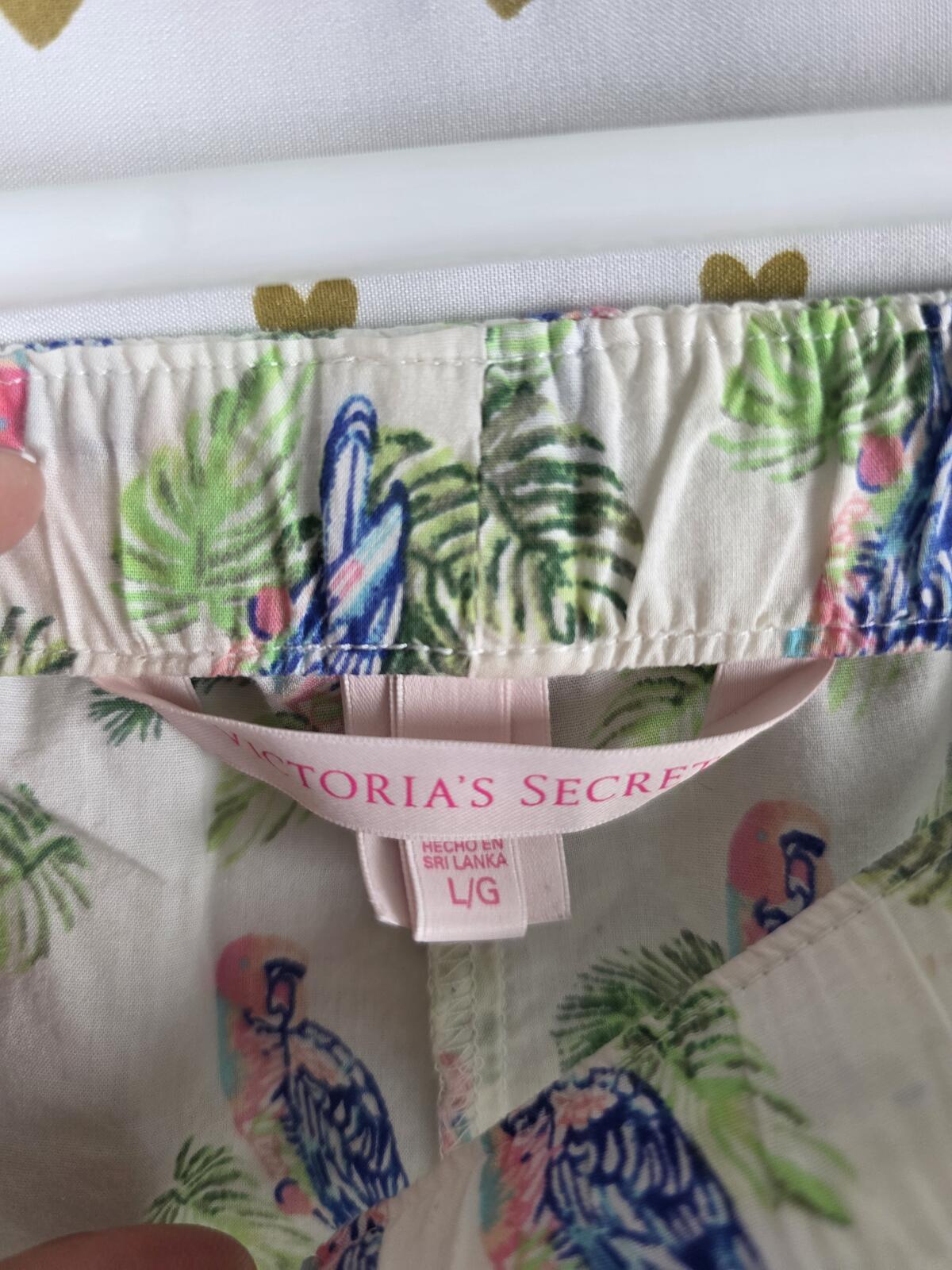 Victorias Secret Floral Jungle Bird Sleep Shorts Boxers Pajama Bottoms Large