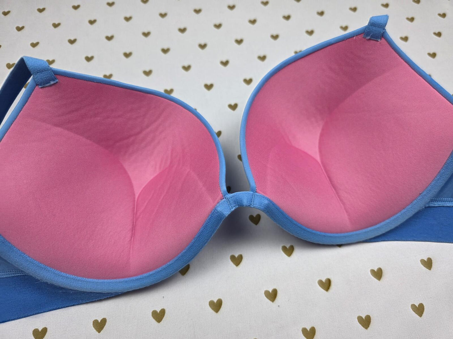 Victorias Secret PINK Blue 32DD wear Everywhere SUPER Push up Bra