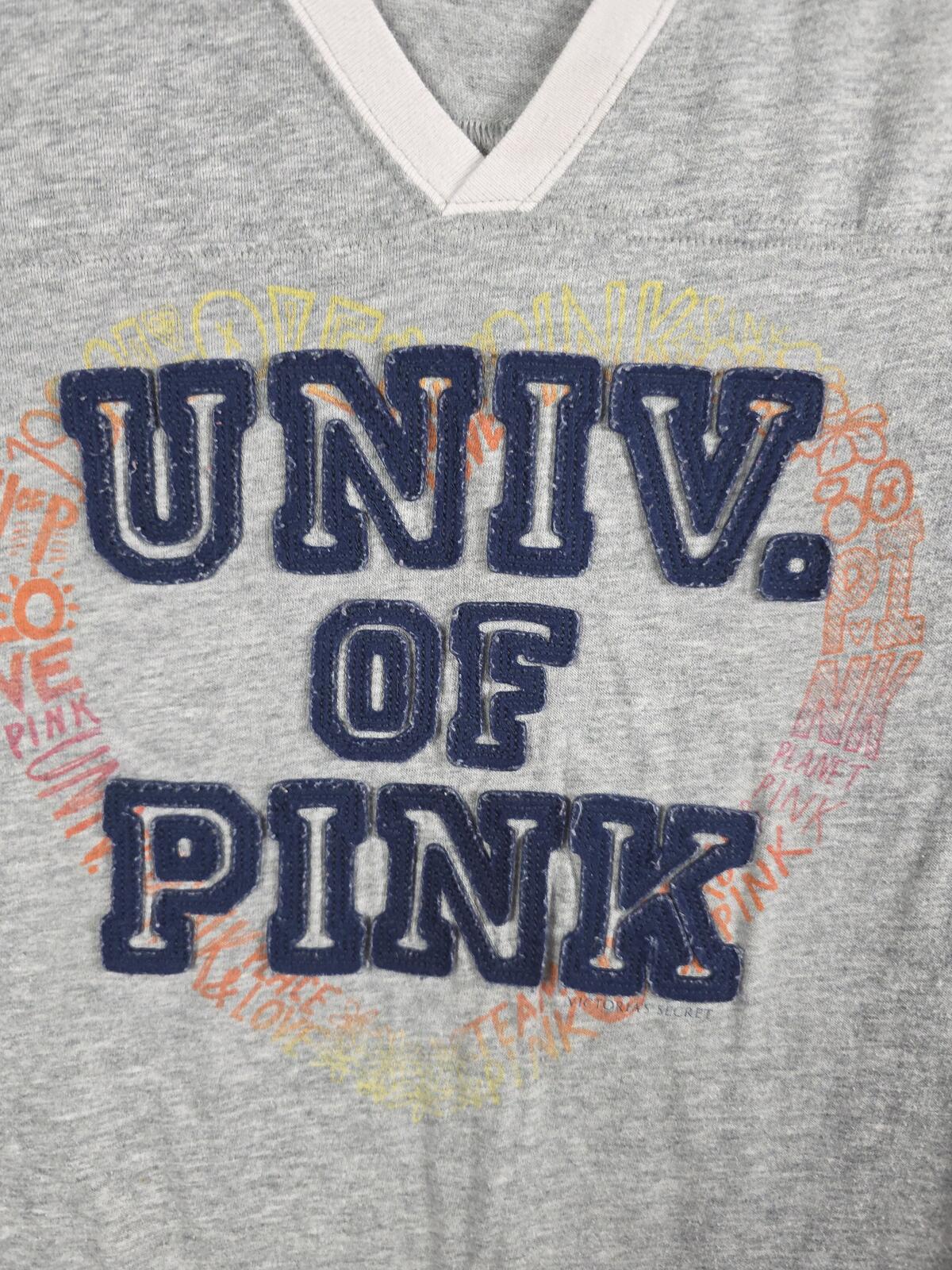 Victorias Secret PINK UNIVERSITY Vintage Y2k V Neck Tee shirt XS