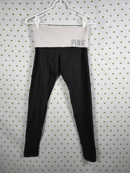 Victorias Secret PINK BLING Foldover Y2k Vintage Yoga Pants Skinny xs