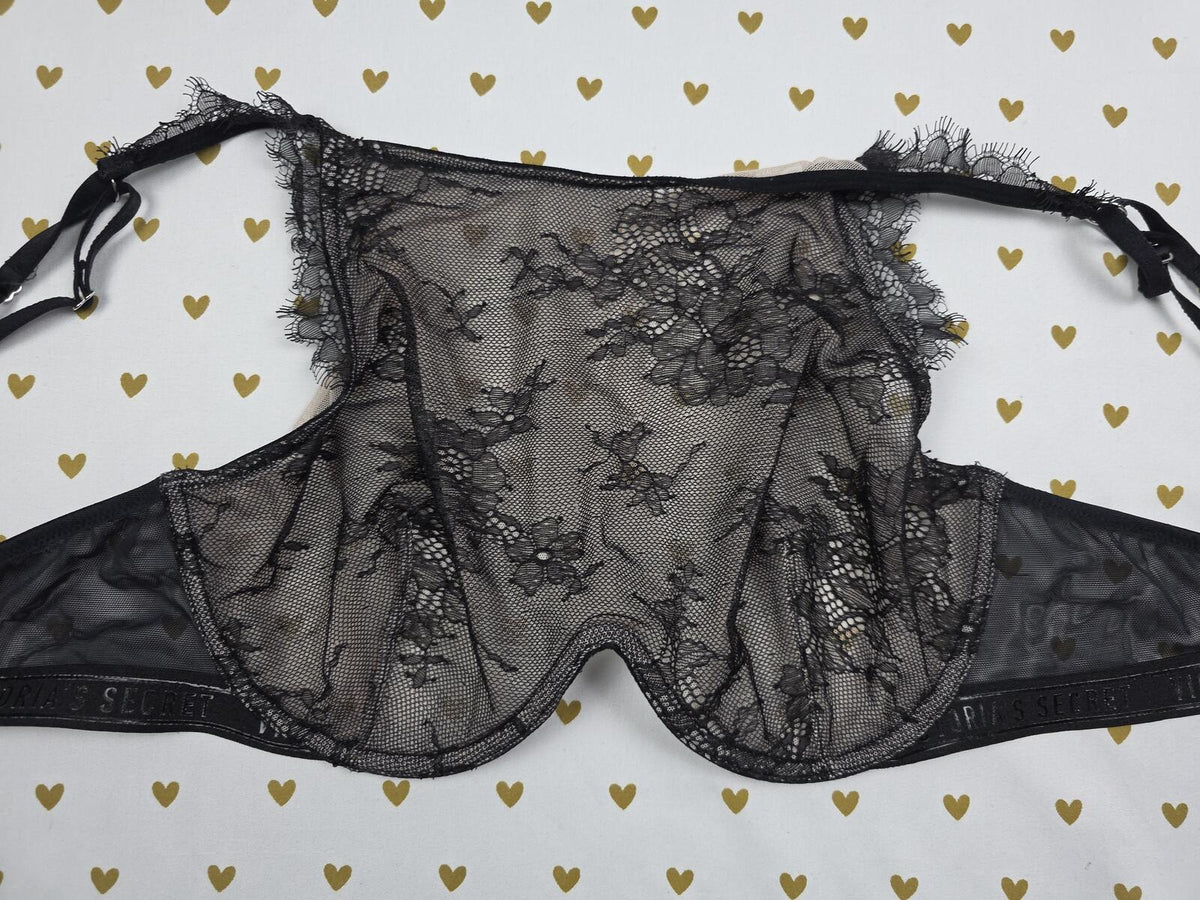 Victorias Secret Monowire High Line Lace Bra Lightly Lined 34DD