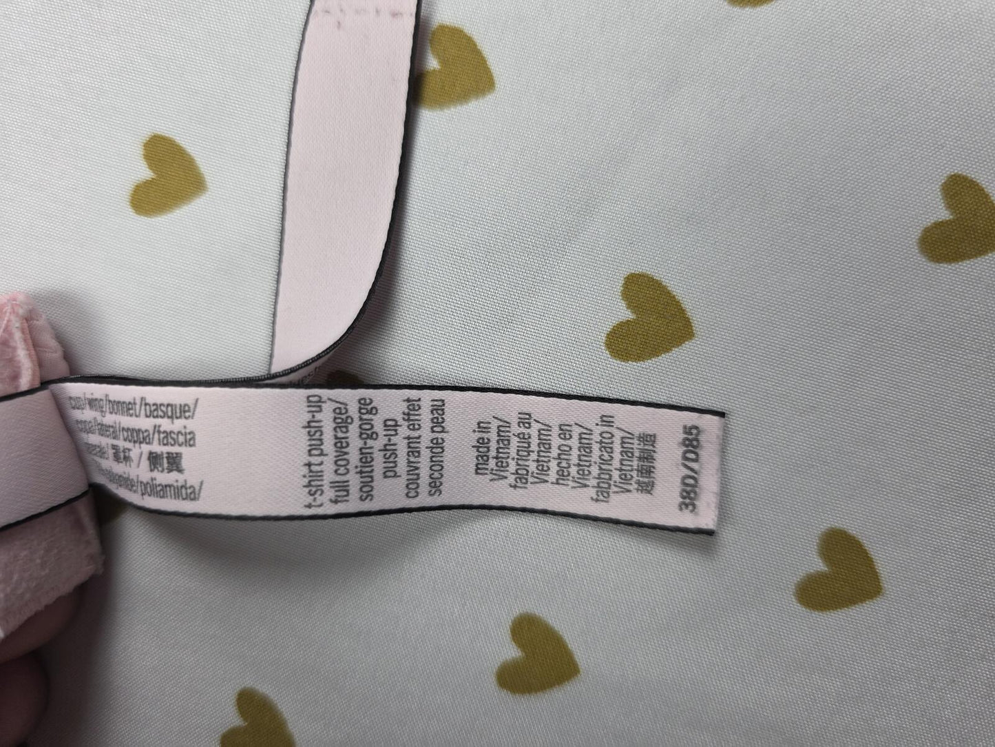 Victorias Secret logo Strap T Shirt Push Up Bra Full Coverage 38D