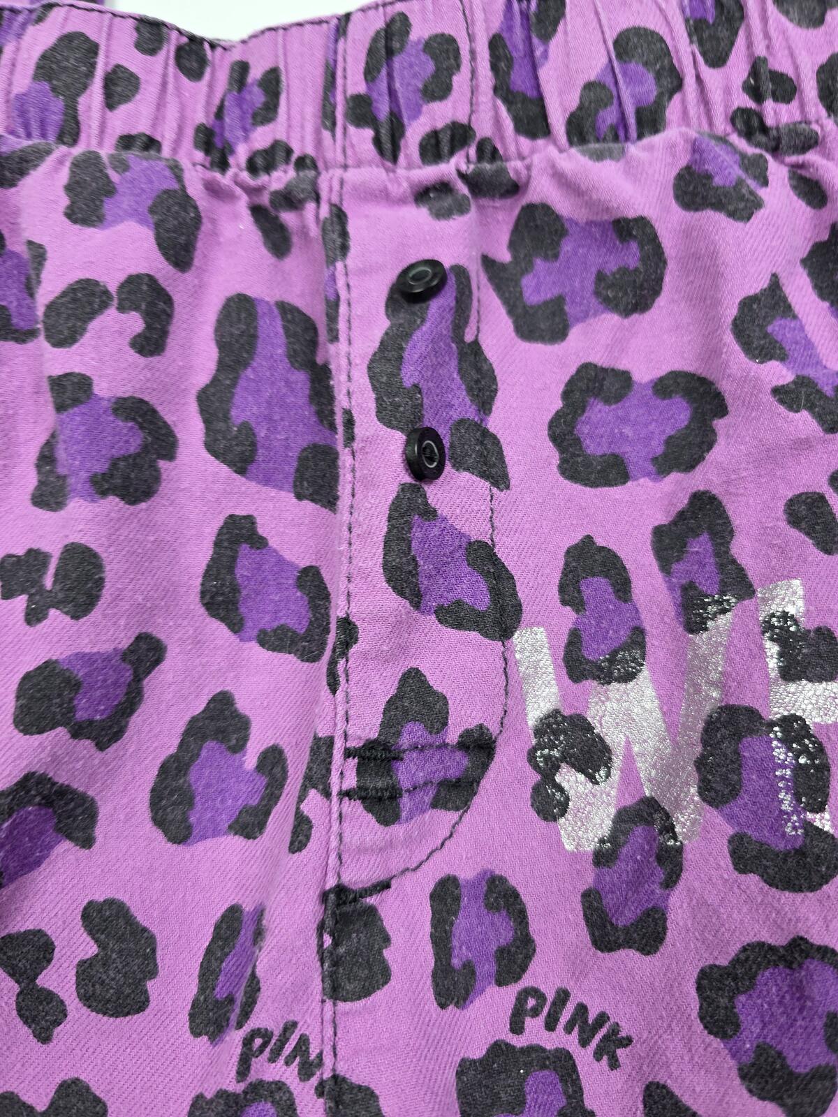 Victorias Secret PINK Vintage Purple Leopard Cheetah Sleep Pants XS