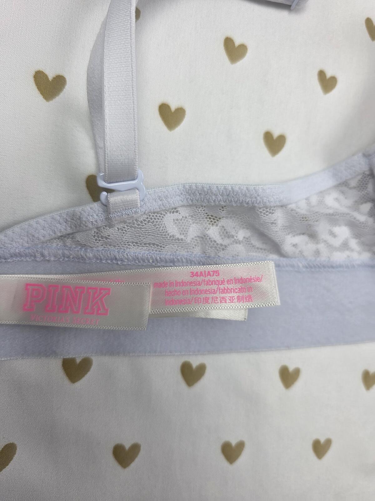 Victorias Secret PINK Leopard Cheetah Design 34A Wear Everywhere Wireless bRa