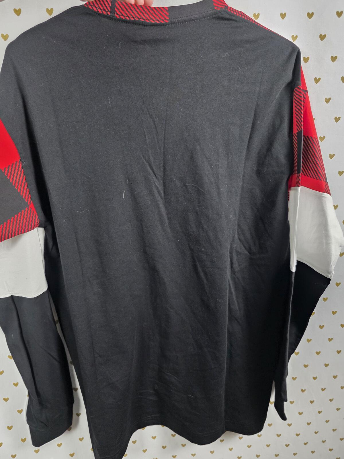 Victorias Secret PINK NEW NWT Buffalo Plaid Long Sleeve Logo Tee shirt SMALL $40