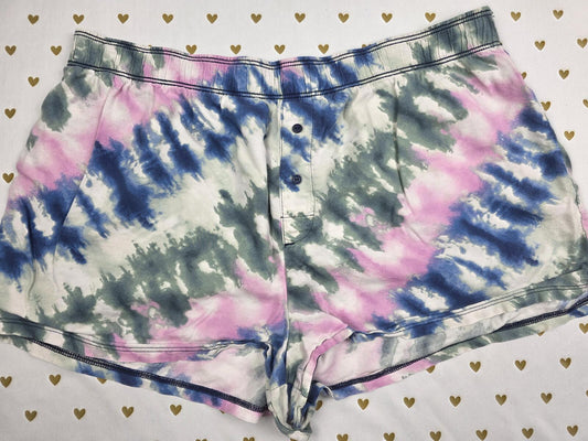 Victorias Secret PINK Tye Dye Sleep Shorts Boxers Pajama Bottoms Medium