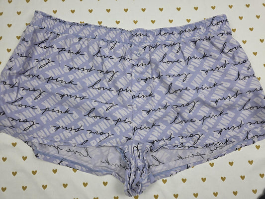 Victorias Secret PINK XL logo Sleep Shorts Boxers Pajama Bottoms