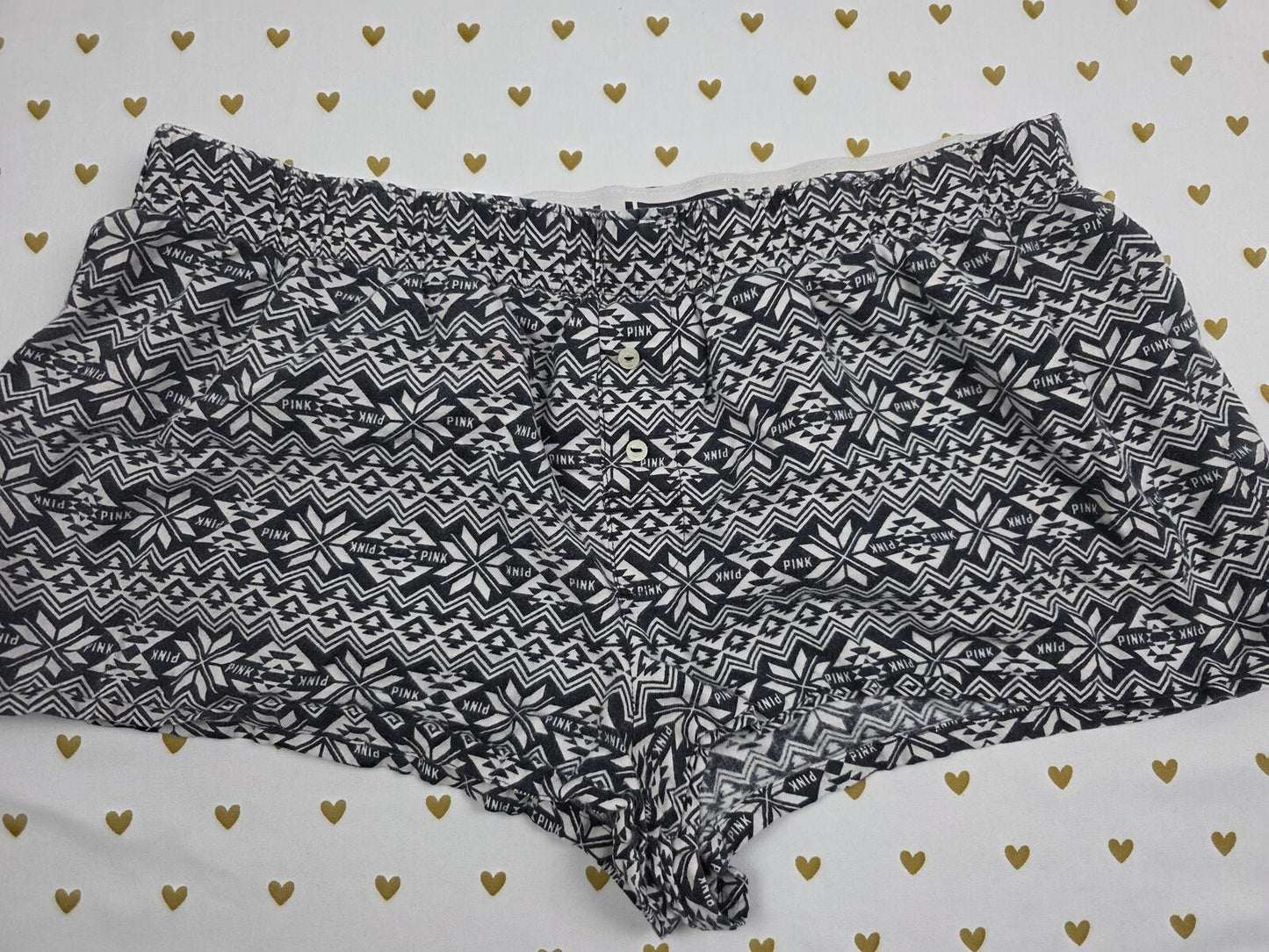 Victorias Secret PINK AZTEC Vintage Medium Sleep Shorts Boxers Pajama Bottoms