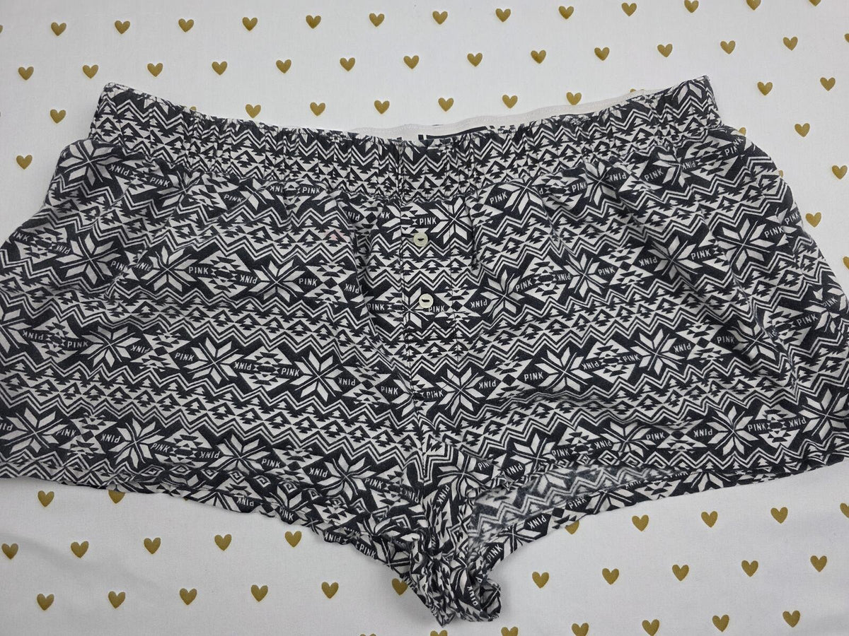 Victorias Secret PINK AZTEC Vintage Medium Sleep Shorts Boxers Pajama Bottoms