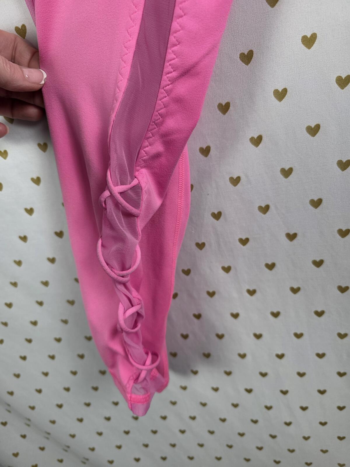 Victorias Secret PINK Sheer Side Cutout Leggings Yoga Pants Sz 6 Medium