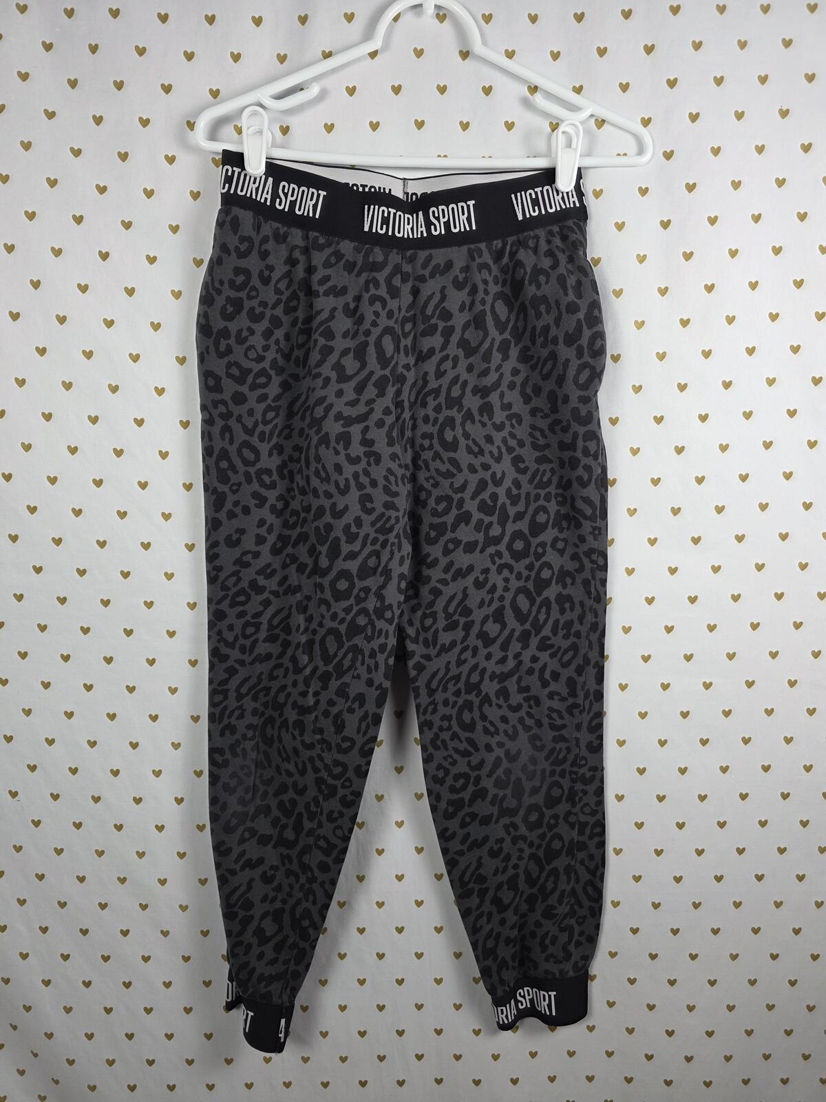Victorias Secret SPORT Leopard Cheetah Joggers Sweatpants XS Pockets