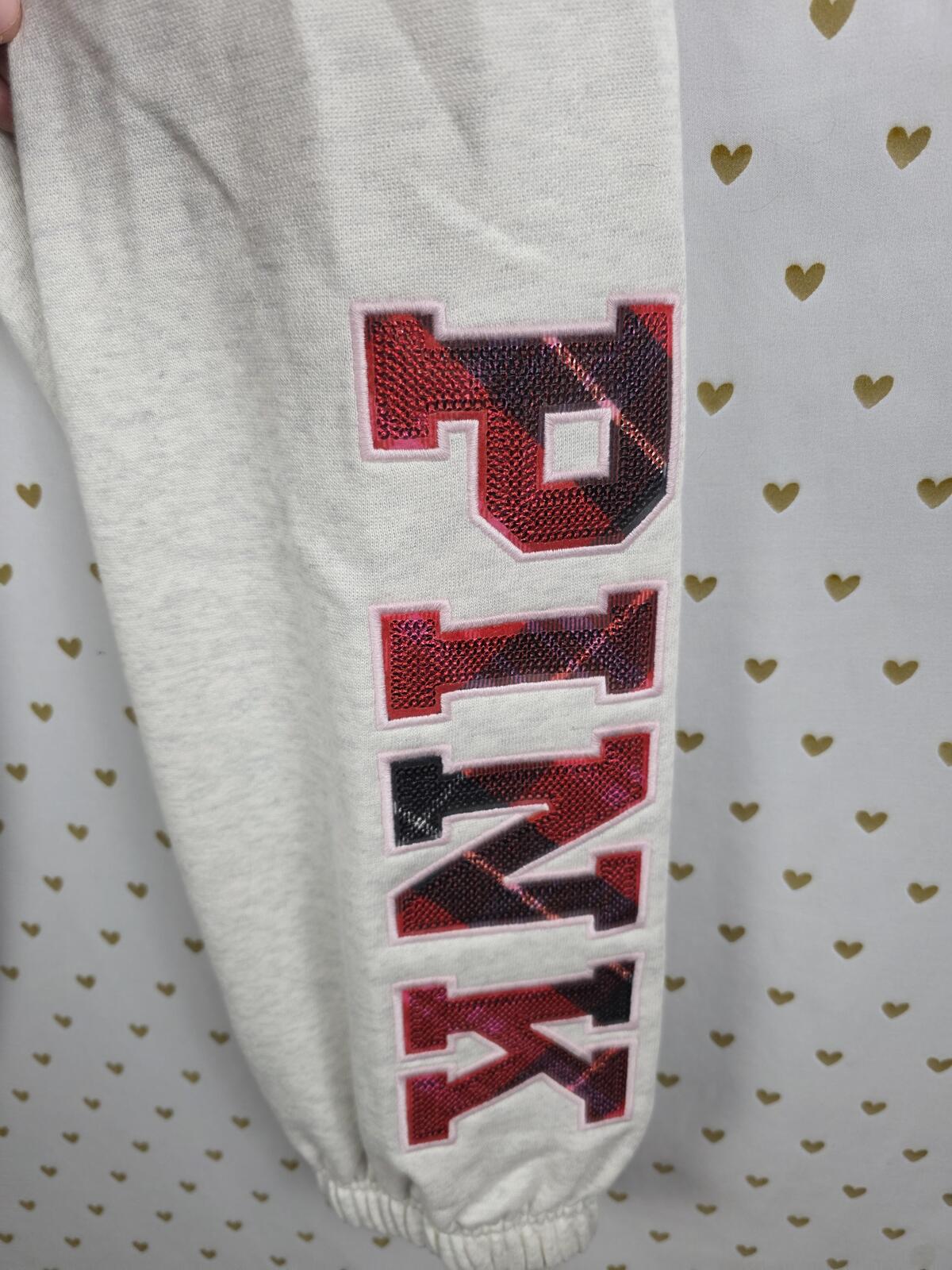 Victorias Secret PINK LOVESHACKFANCY Campus Sweatpants Medium Joggers NWT
