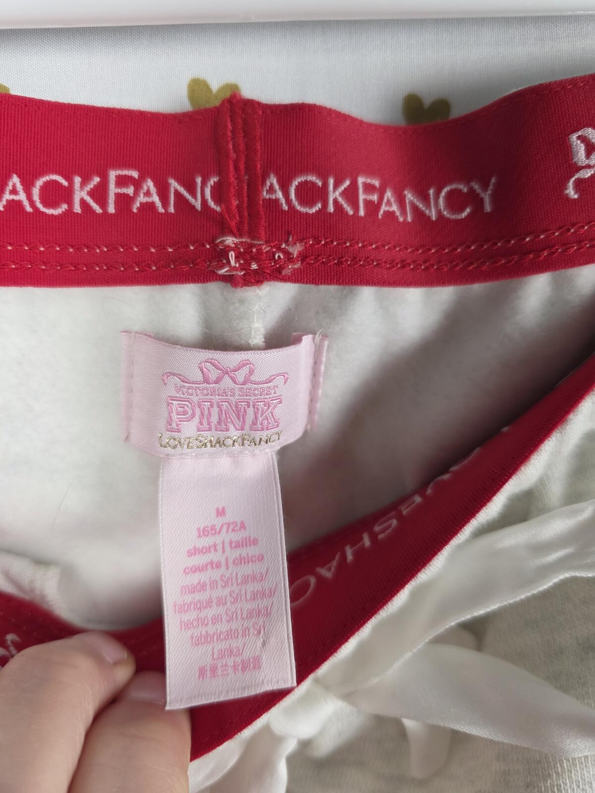 Victorias Secret PINK LOVESHACKFANCY Campus Sweatpants Medium Joggers NWT