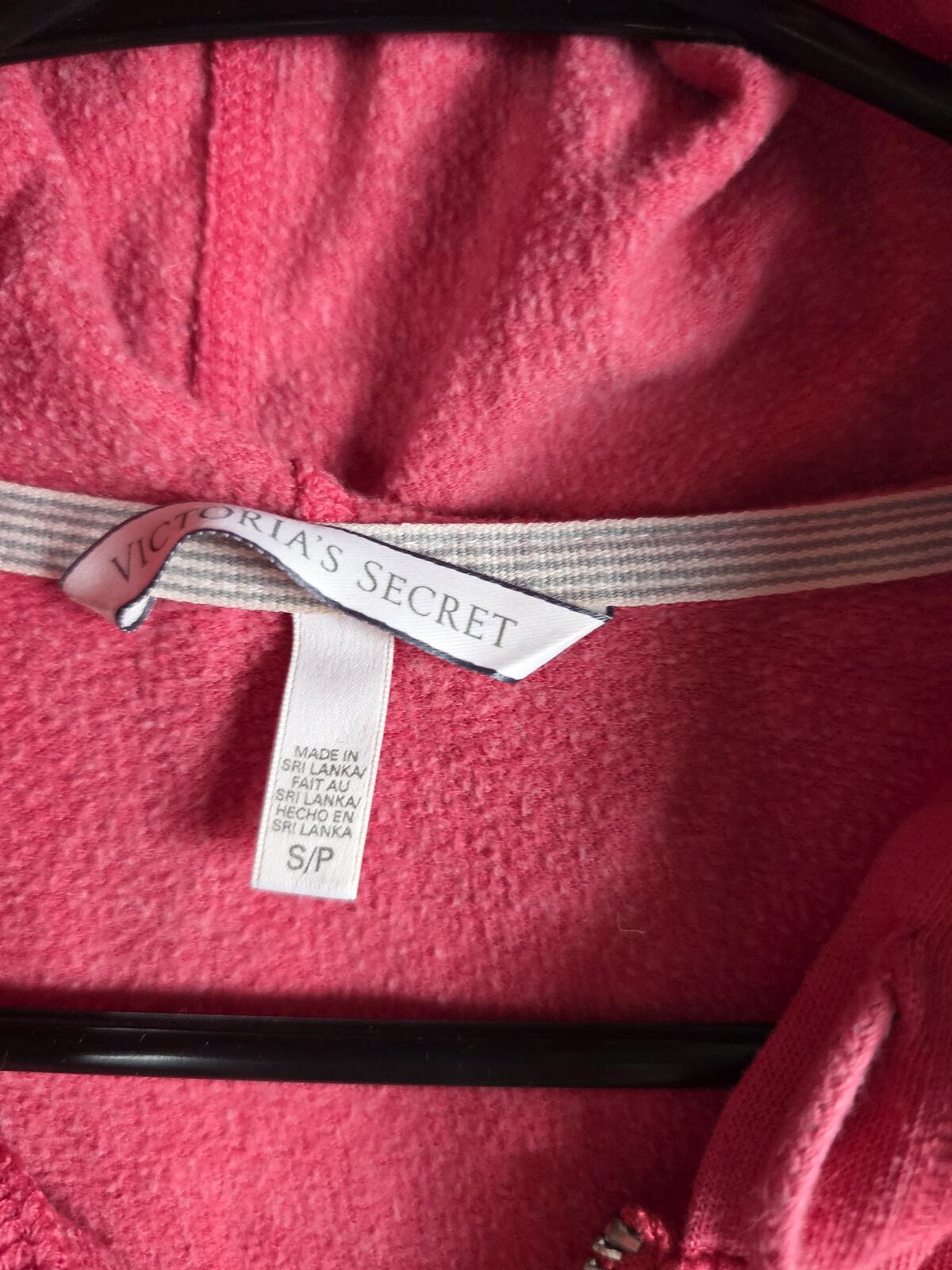 Victorias Secret BLING Wings Hoodie Jacket Sequined Logo Full Zip SMALL